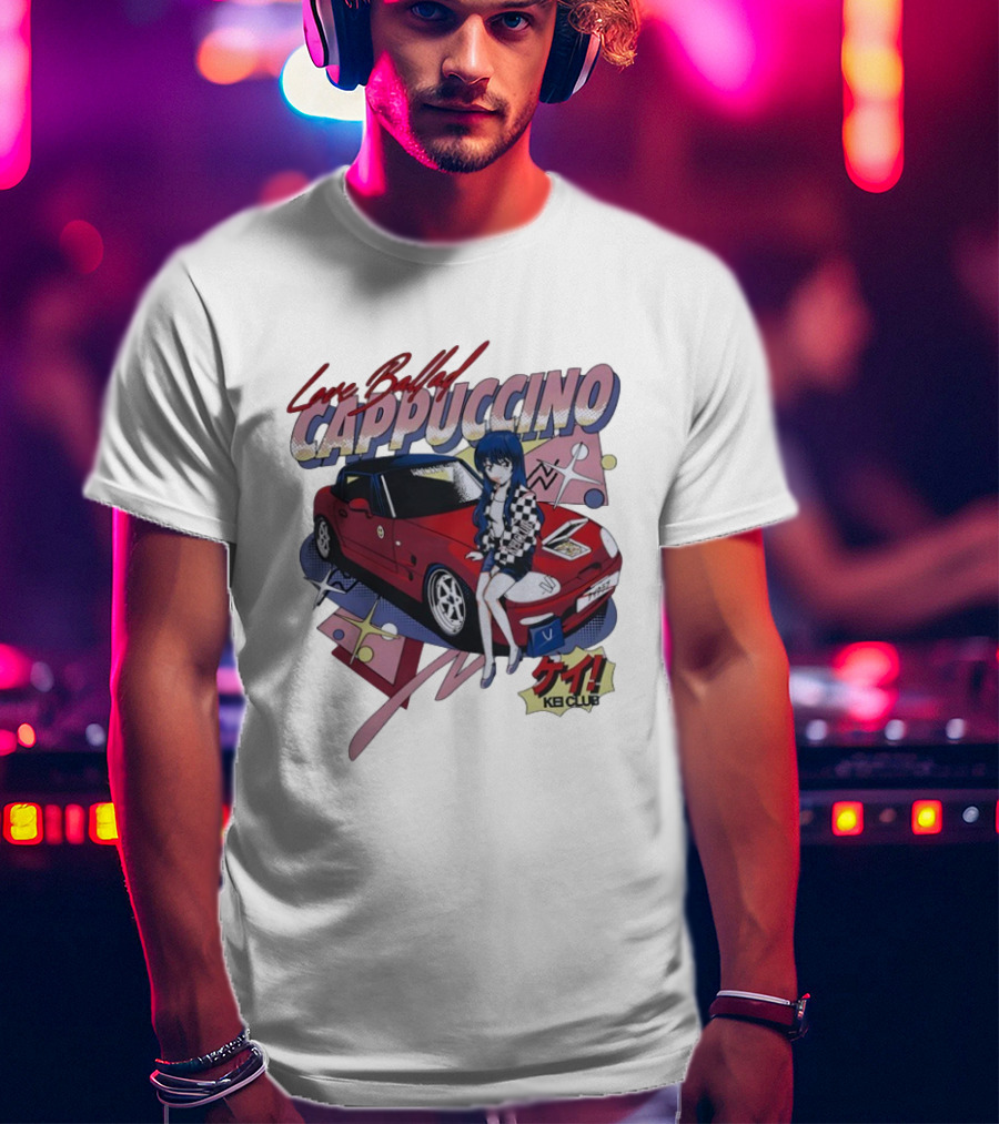 Love Ballad Cappuccino Kei Car Anime KB Club Retro Aesthetic T-Shirt