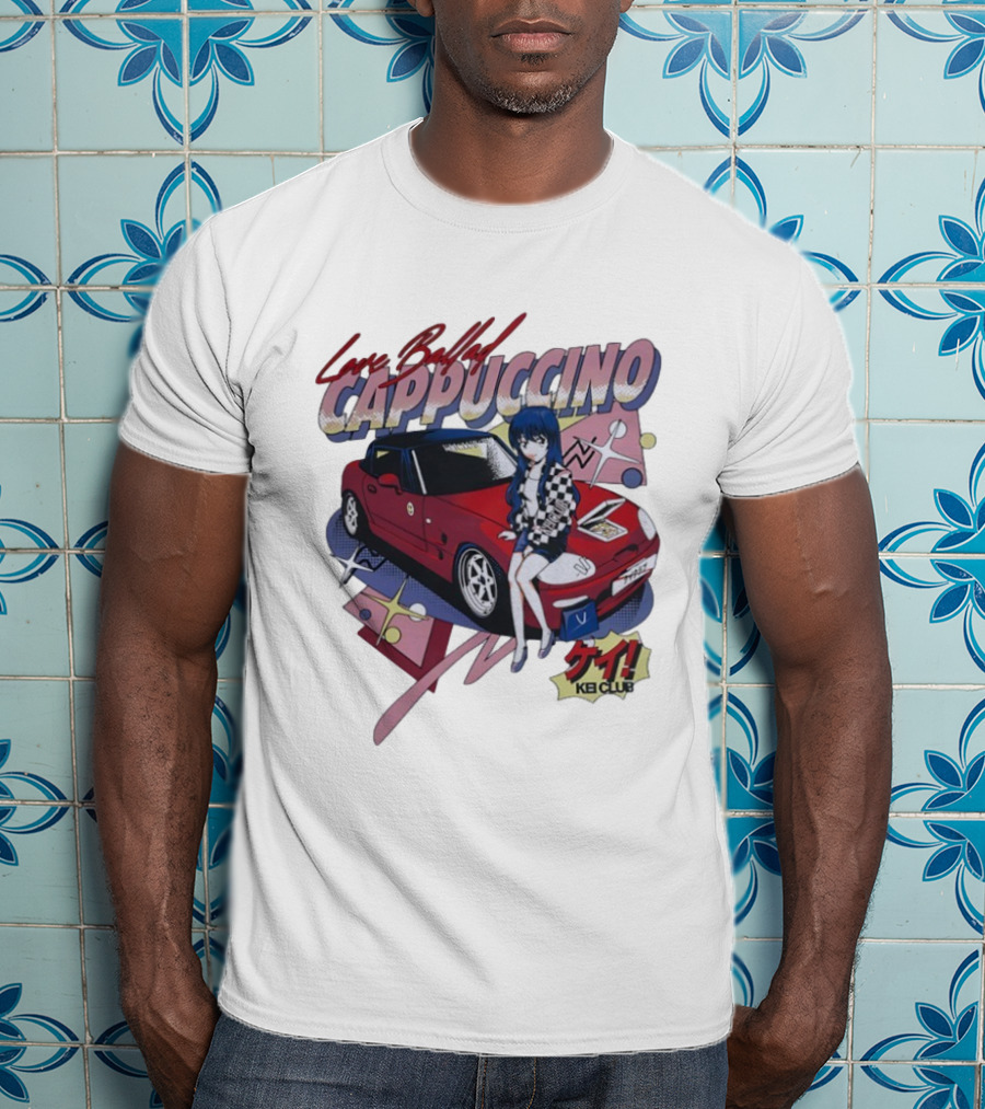 Love Ballad Cappuccino Kei Car Anime KB Club Retro Aesthetic T-Shirt