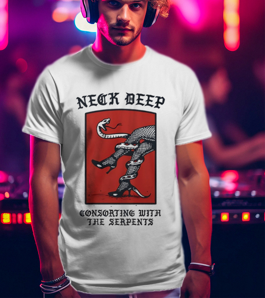 Neck Deep Consorting With The Serpents High Heels Venomous Fusion T-Shirt