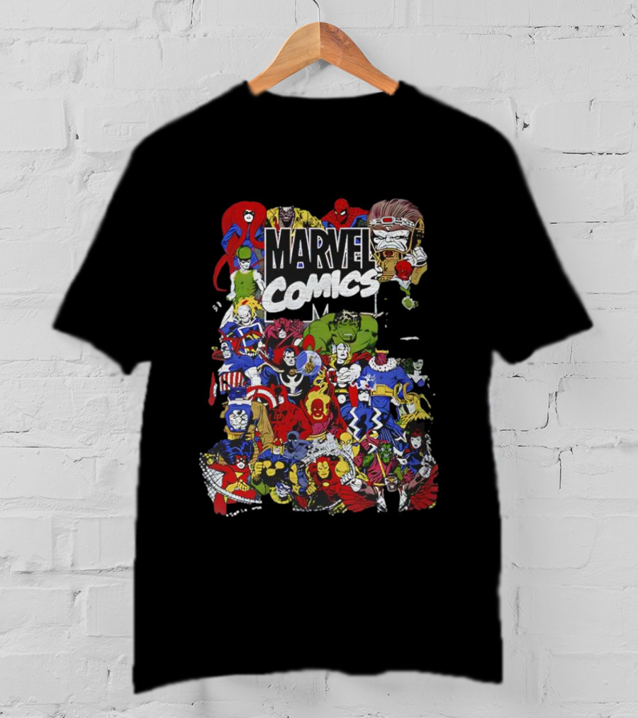 Marvel Comics Retro Character Collage T-Shirt