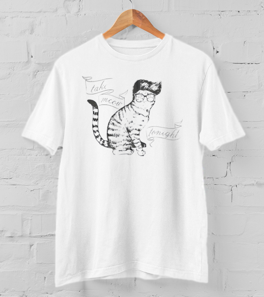 The Smiths Take Meow Tonight Cat Wearing Glasses T-Shirt