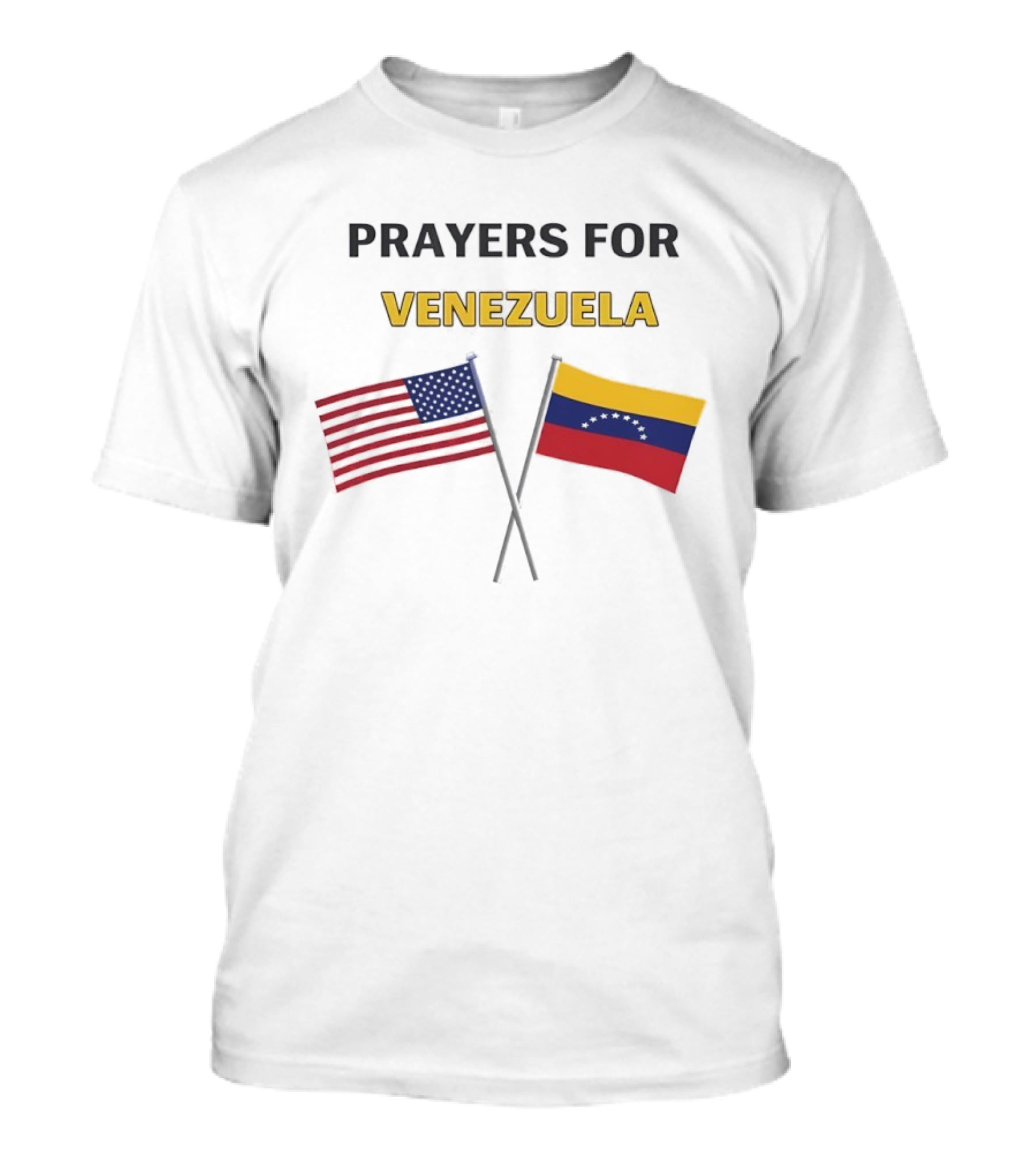 Prayers For Venezuela American Flag Solidarity T-Shirt