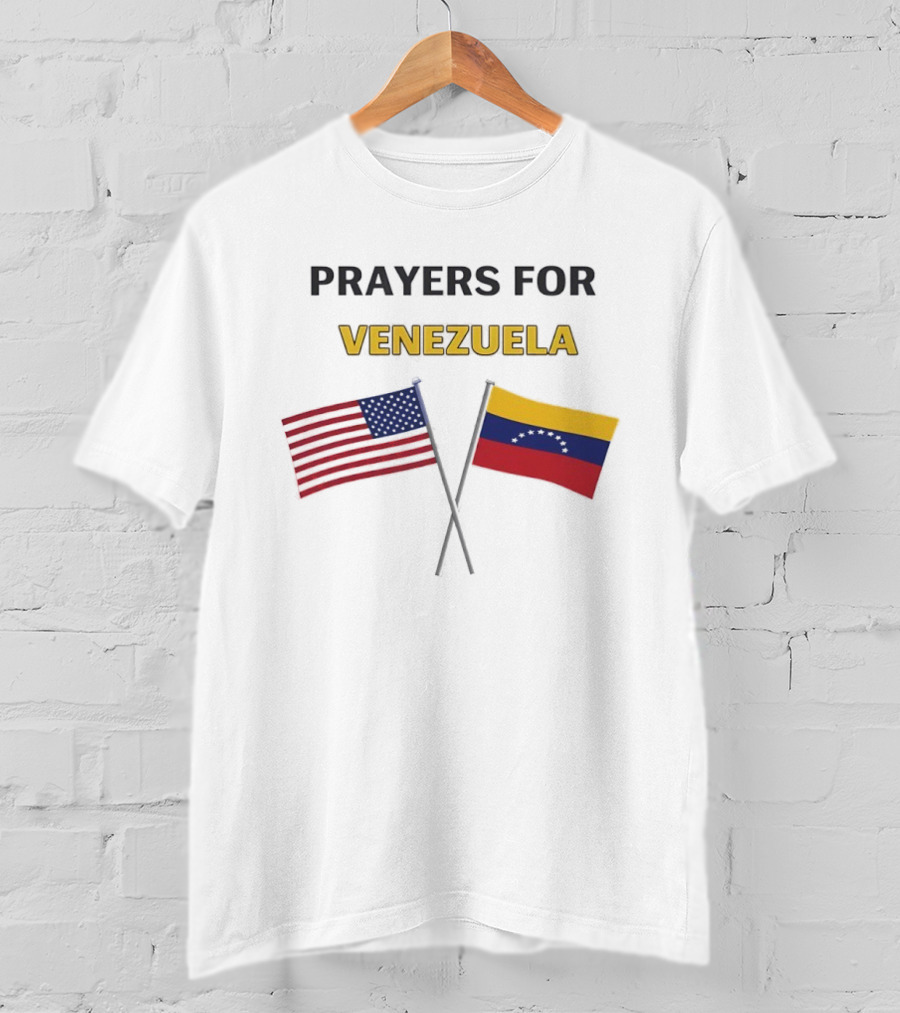 Prayers For Venezuela American Flag Solidarity T-Shirt
