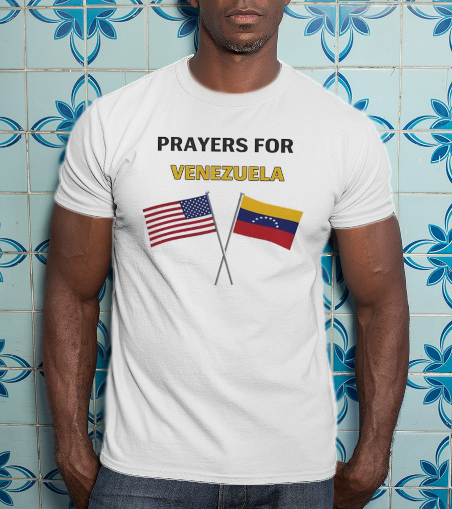 Prayers For Venezuela American Flag Solidarity T-Shirt