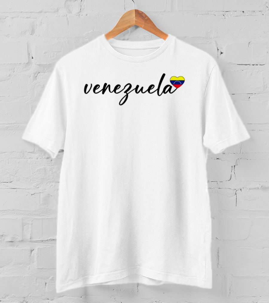 Venezuela Love Heart Flag Symbol With Venezuelan T-Shirt
