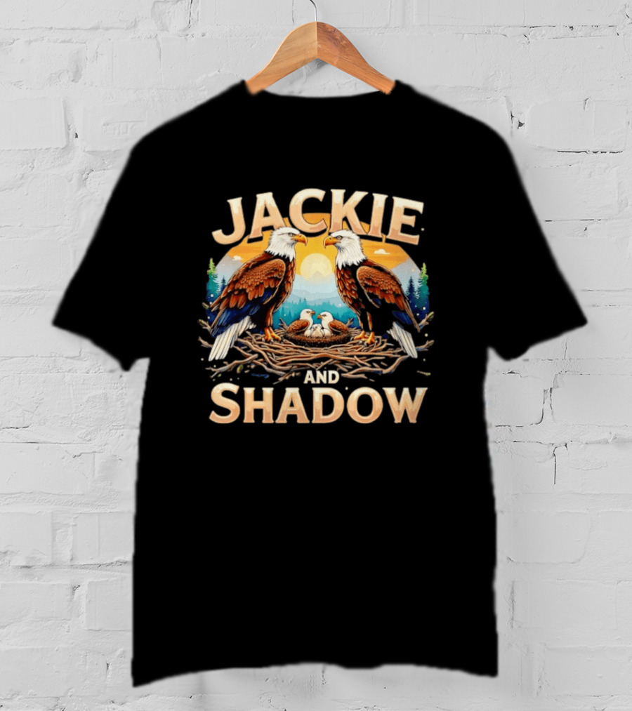 Jackie And Shadow Bald Eagle Family Nesting Scene T-Shirt