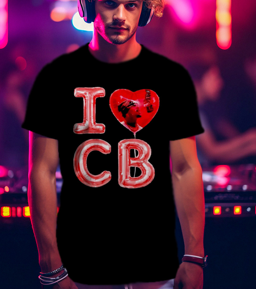 I Love CB Chris Brown Red Balloon T-Shirt