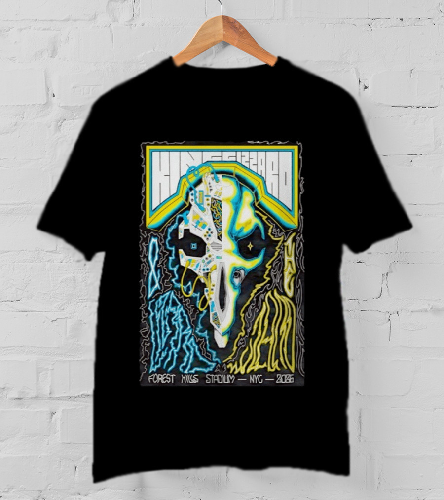King Gizzard And The Lizard Wizard Forest Hills NYC 2026 Vibrant Skull T-Shirt