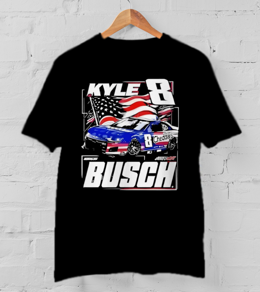 Kyle Busch 8 And His Car NASCAR Driver Cheddar’s Kitchen T-Shirt