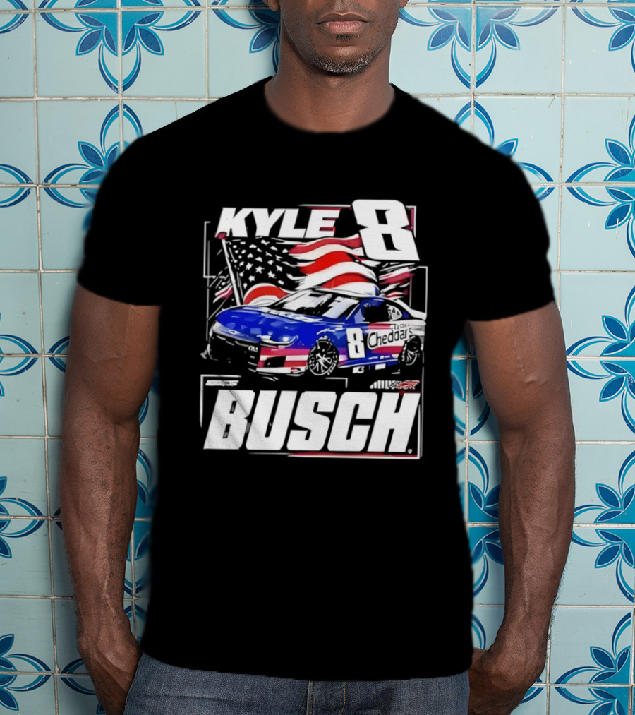 Kyle Busch 8 And His Car NASCAR Driver Cheddar’s Kitchen T-Shirt