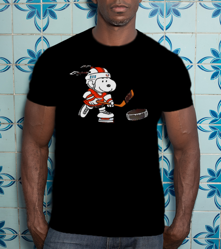New York Islanders Peanuts Snoopy Hockey Night 2026 T-Shirt
