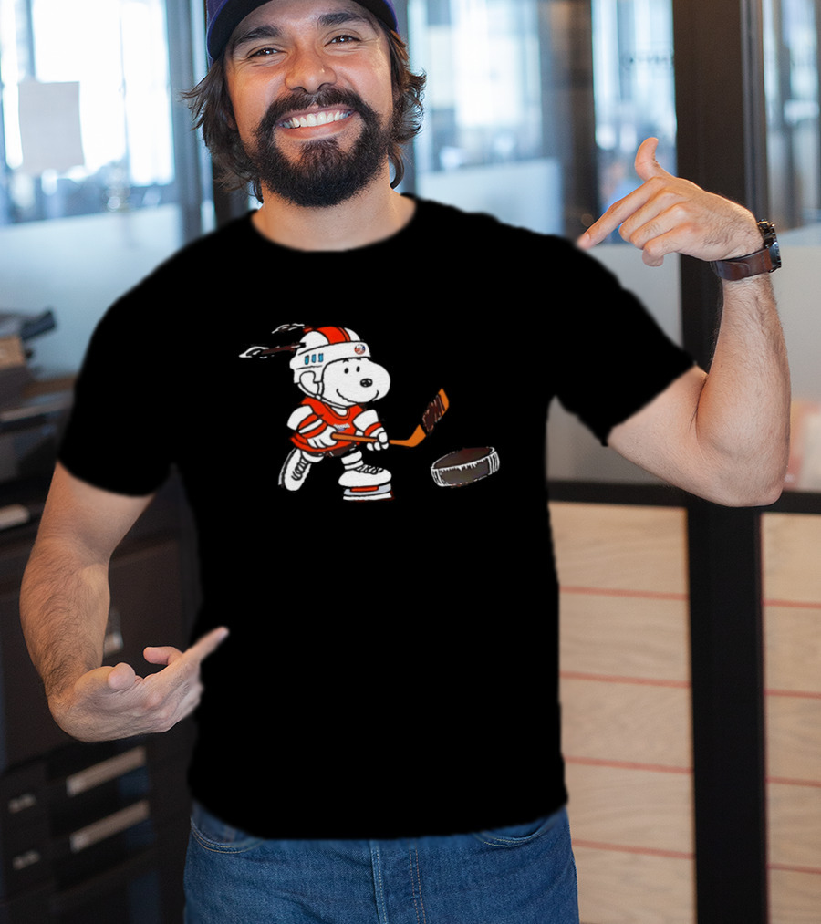 New York Islanders Peanuts Snoopy Hockey Night 2026 T-Shirt