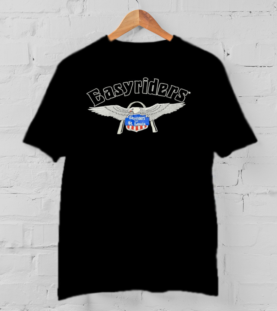 Easyriders Of St. Louis With American Flag And Wings T-Shirt