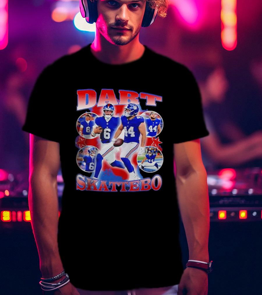 New York Giants Dart Skattebo NFL Football Players T-Shirt