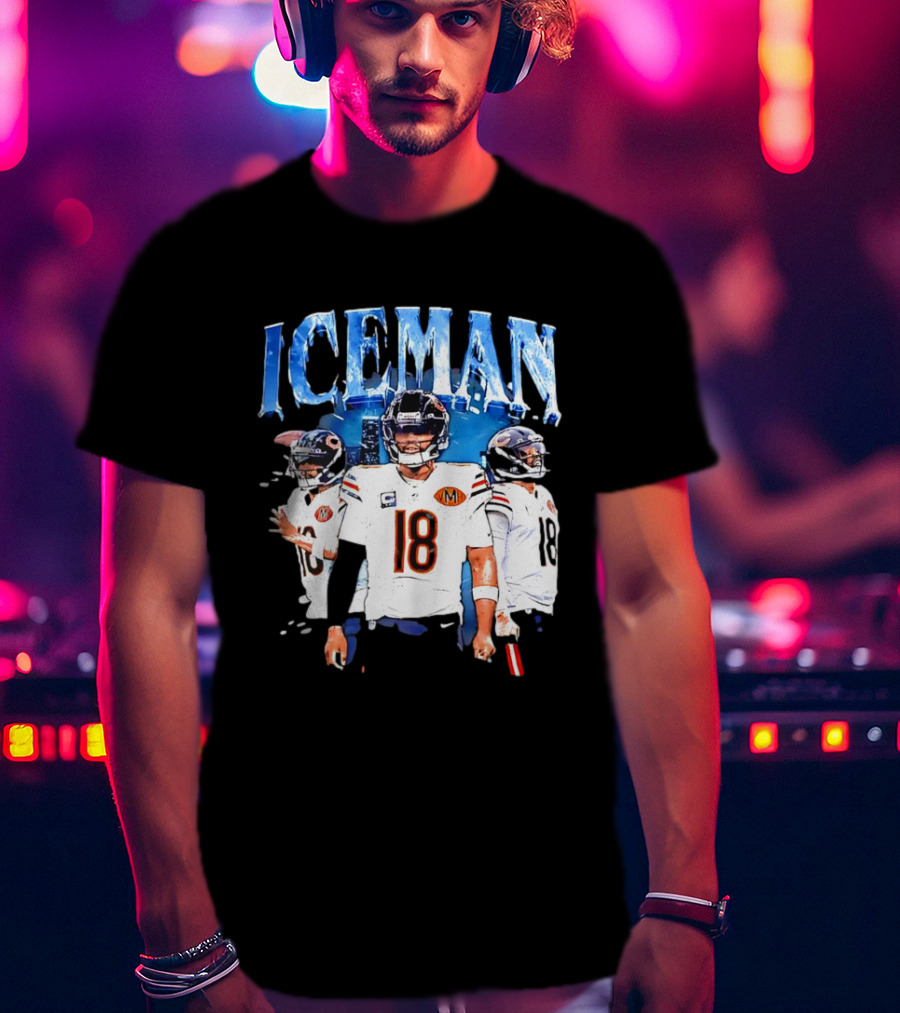 Funny Iceman Chicago Bears Game Day 18 Caleb Williams Football T-Shirt