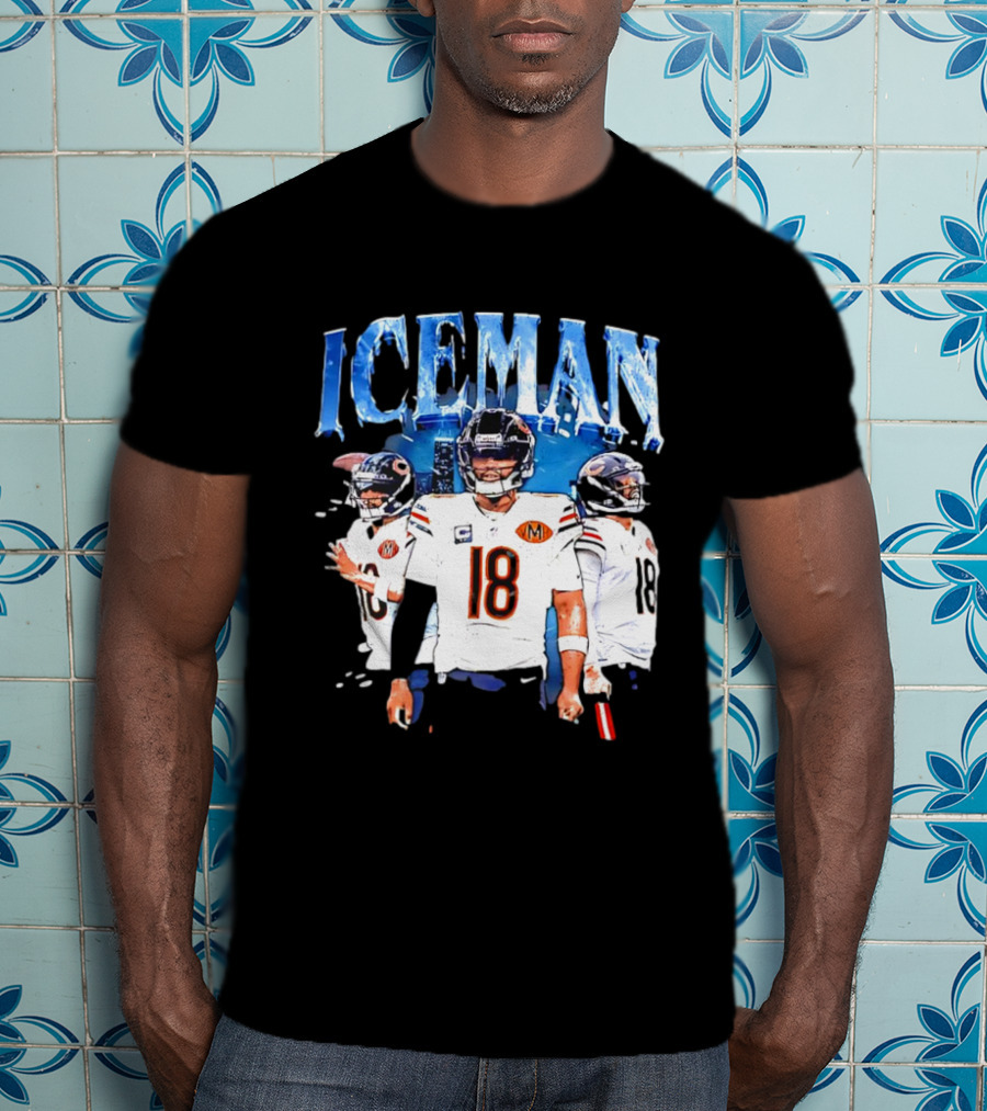 Funny Iceman Chicago Bears Game Day 18 Caleb Williams Football T-Shirt