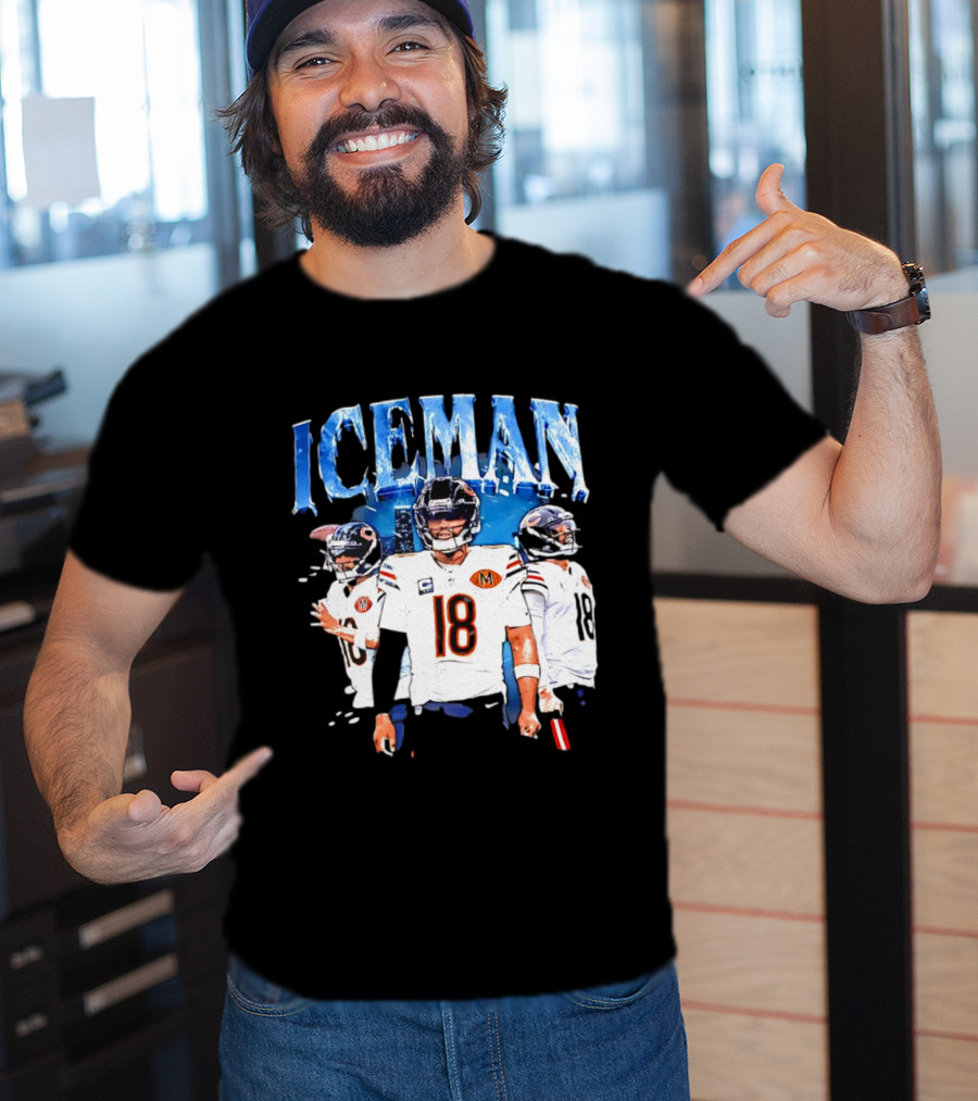 Funny Iceman Chicago Bears Game Day 18 Caleb Williams Football T-Shirt