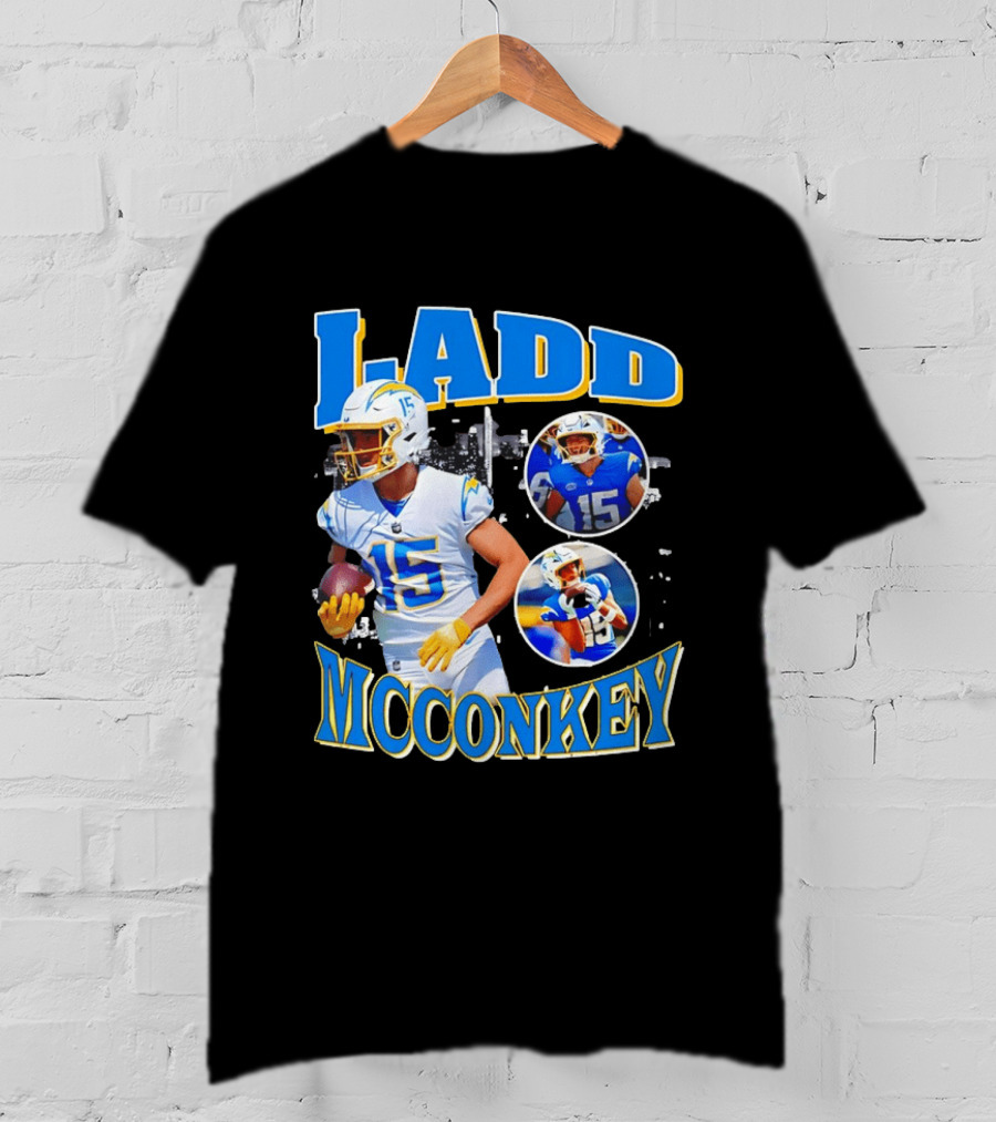 Ladd McConkey Los Angeles Rams Bootleg Throwback T-Shirt