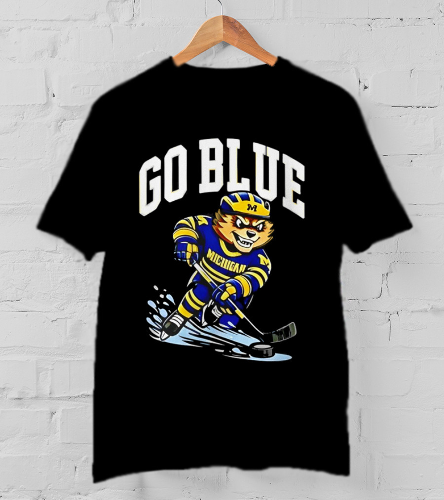 Michigan Wolverines 2026 NCAA Hockey Go Blue Wolverine T-Shirt