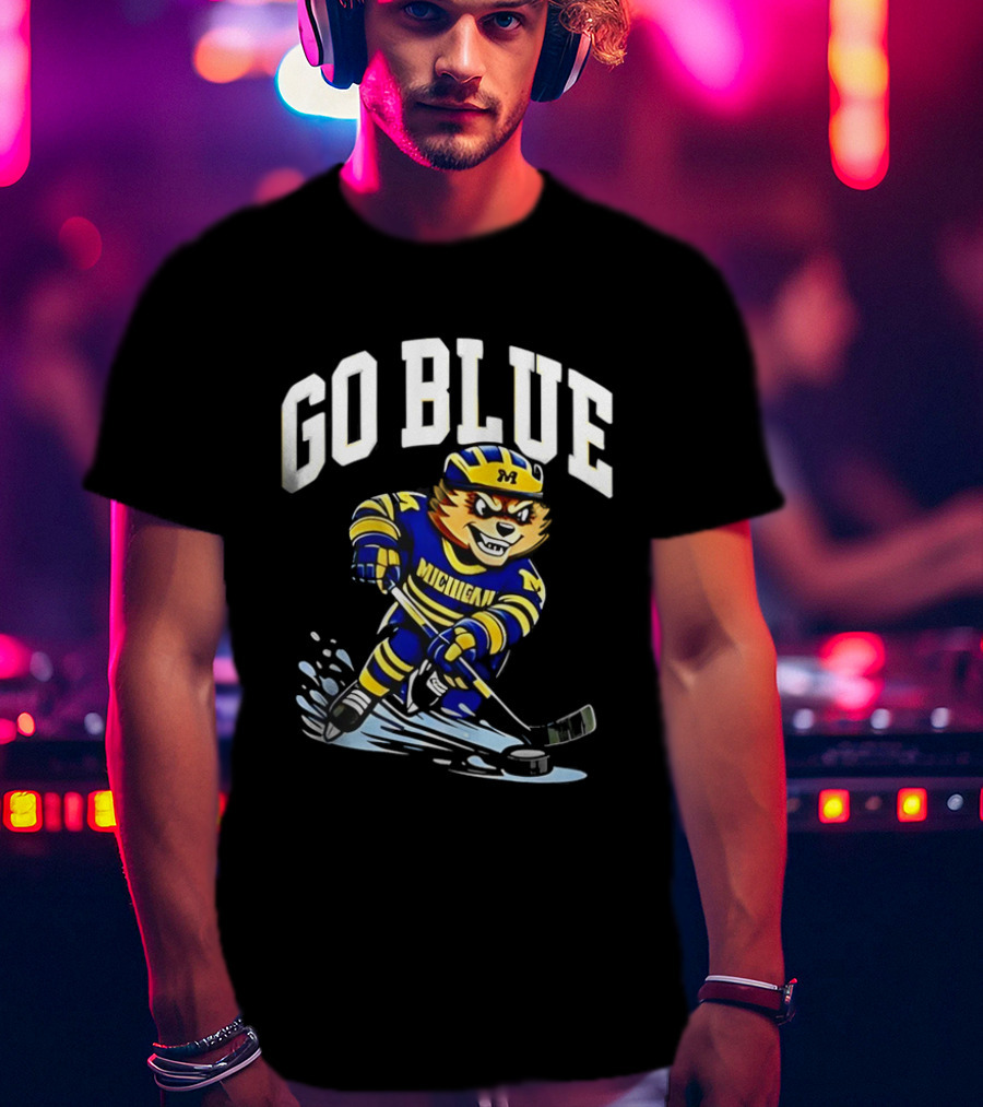 Michigan Wolverines 2026 NCAA Hockey Go Blue Wolverine T-Shirt