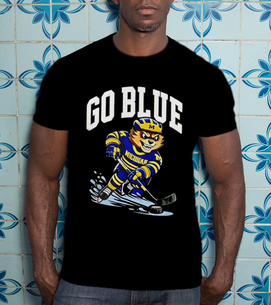 Michigan Wolverines 2026 NCAA Hockey Go Blue Wolverine T-Shirt