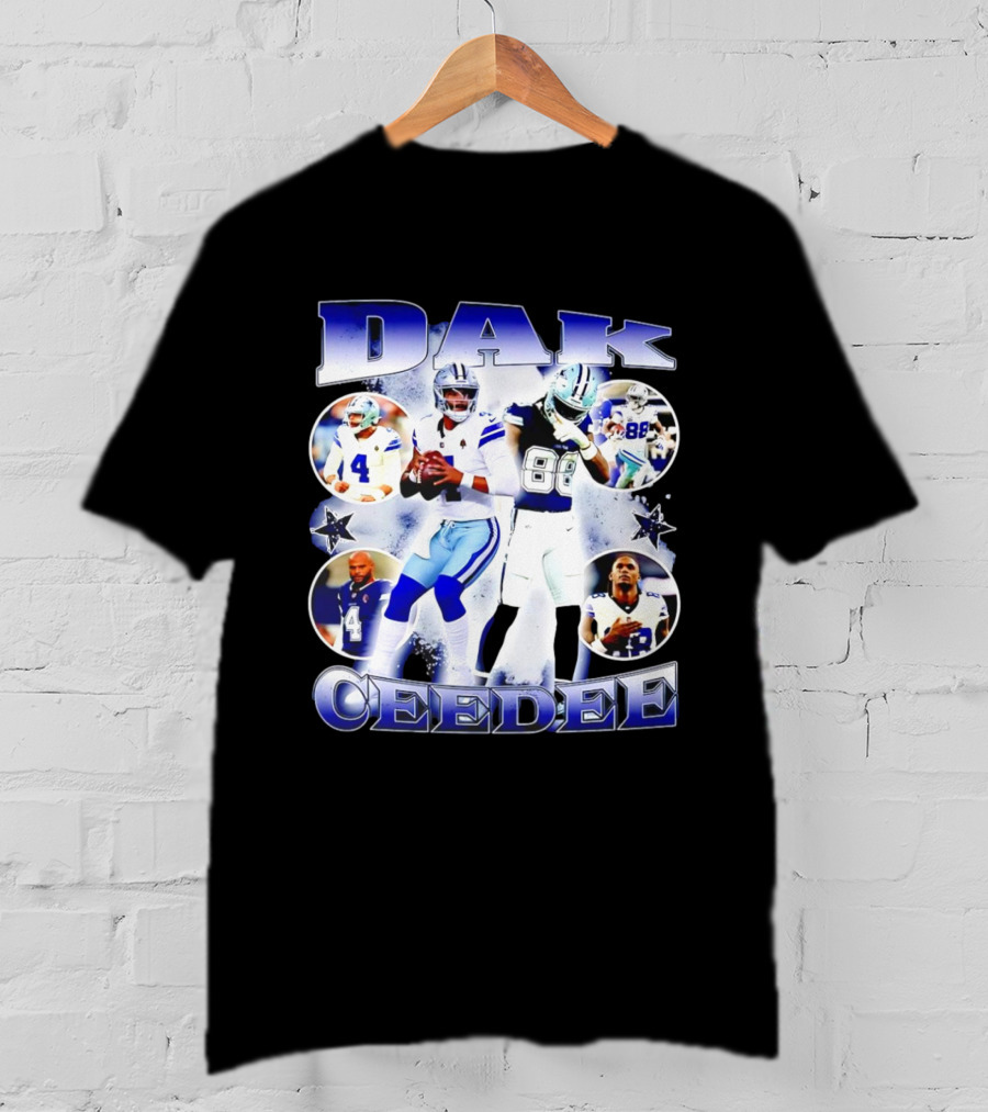 Dallas Cowboys Dak Prescott Ceedee Lamb Football Stars T-Shirt