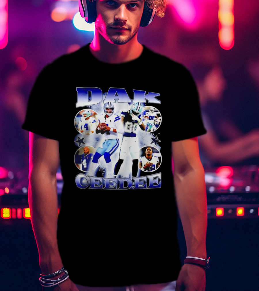 Dallas Cowboys Dak Prescott Ceedee Lamb Football Stars T-Shirt