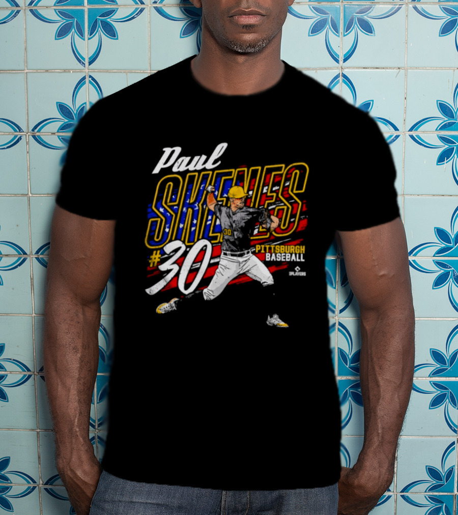 Paul Skenes 30 American Baseball Pittsburgh Flag T-Shirt