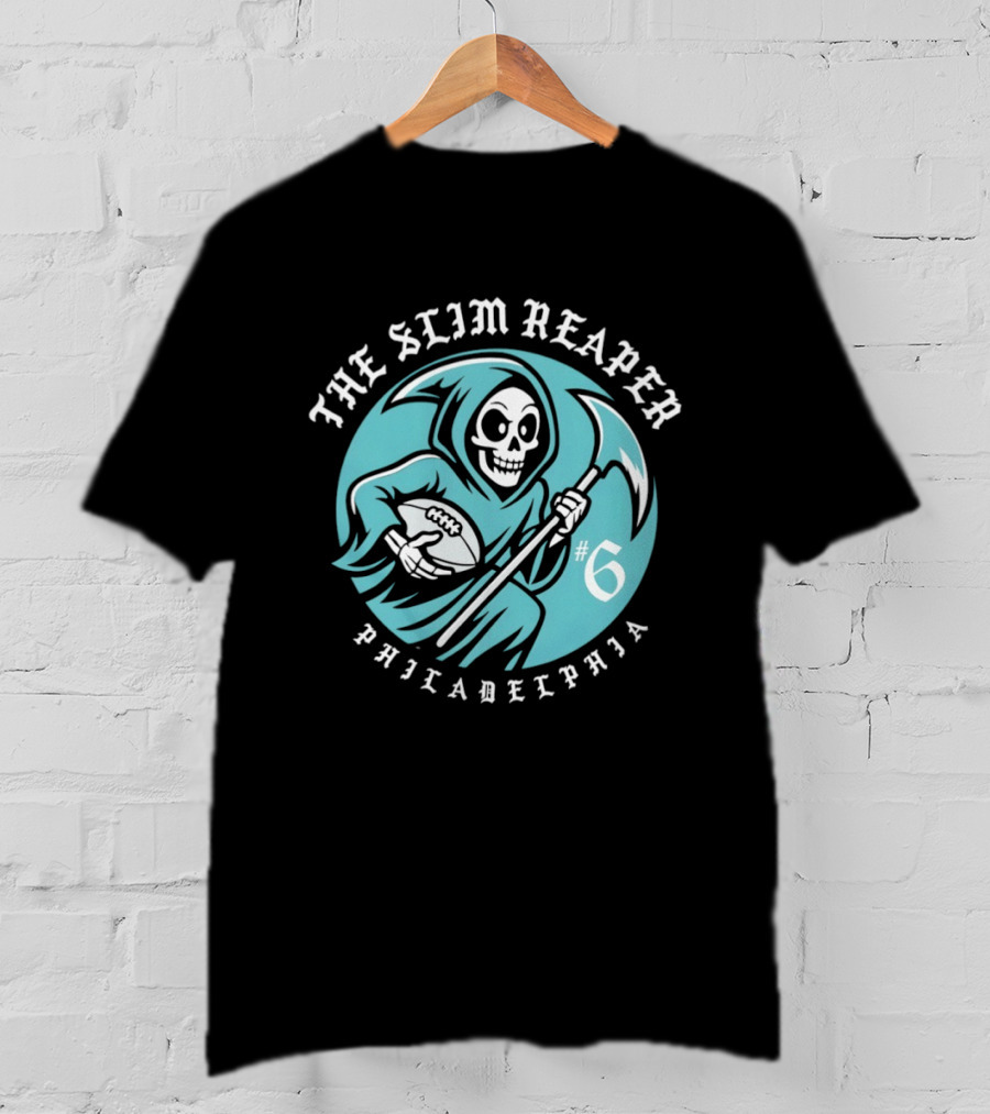 The Slim Reaper #6 Philadelphia Eagles T-Shirt