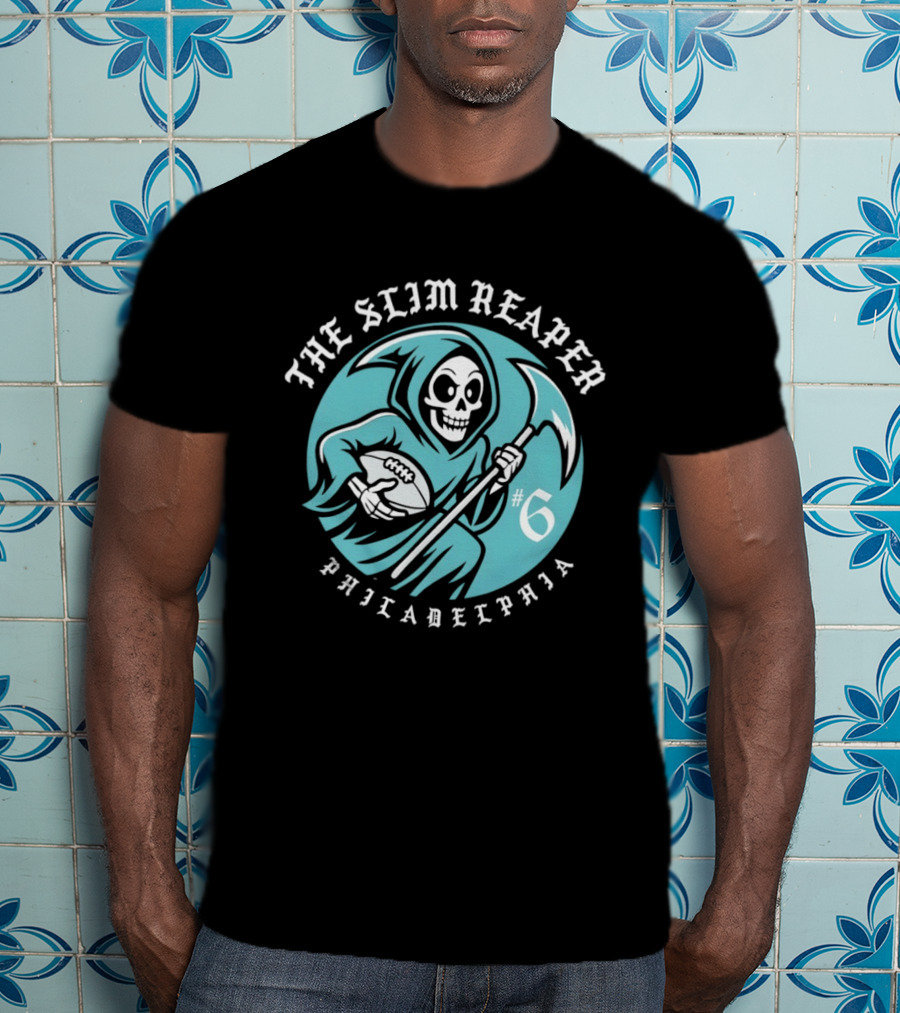 The Slim Reaper #6 Philadelphia Eagles T-Shirt
