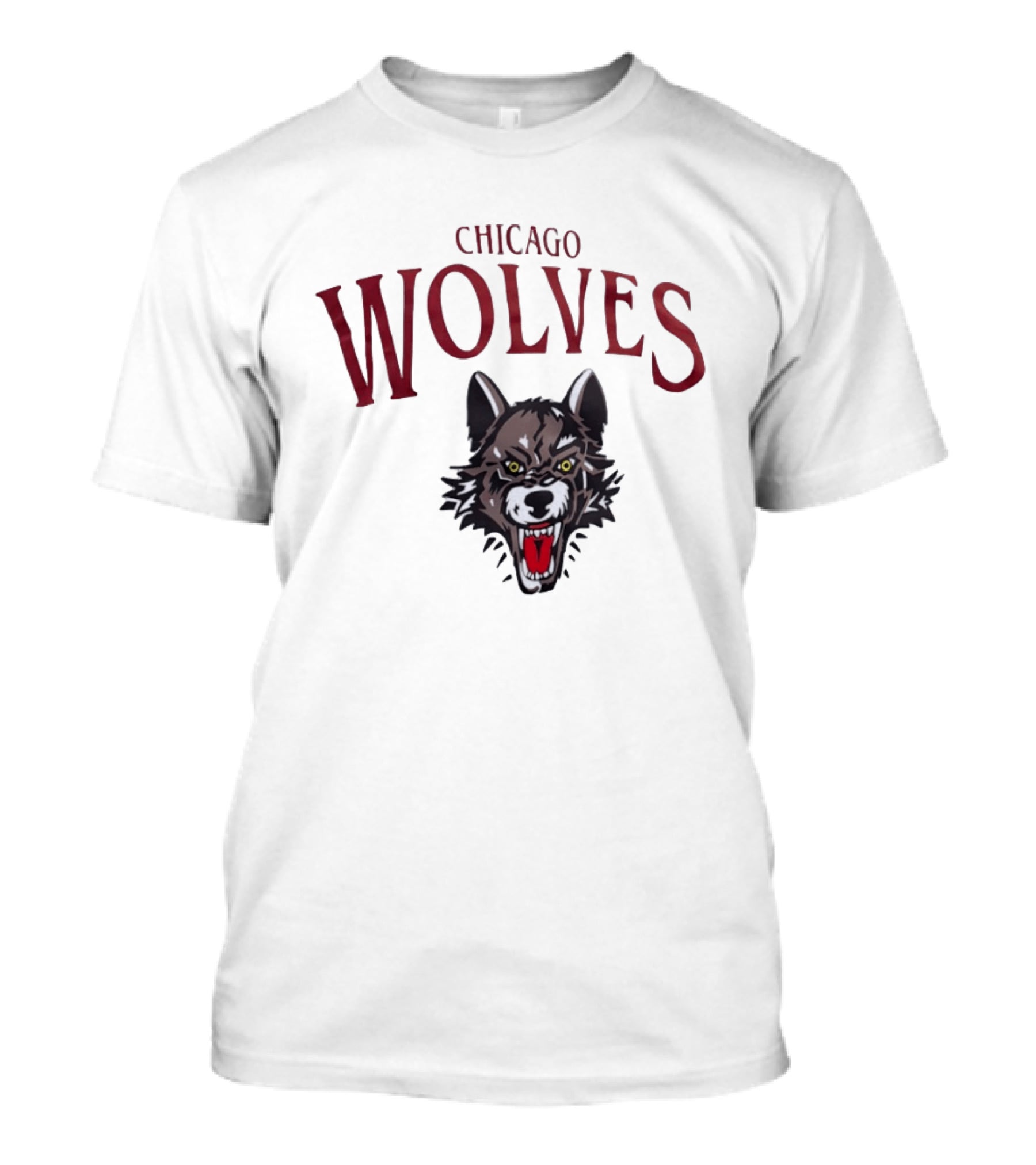 Chicago Wolves Fierce Team Emblem Hockey Merchandise T-Shirt