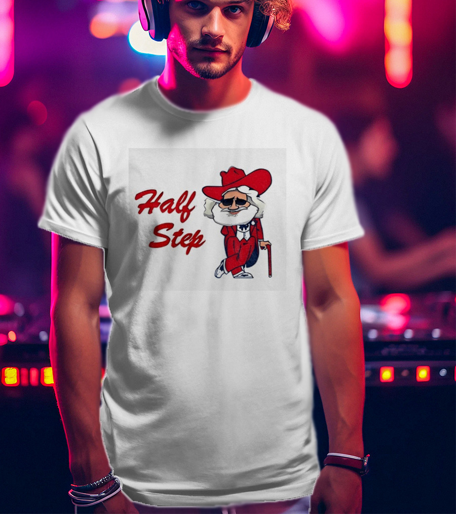 Half Step Cartoon Colonel Reb Ole Miss Rebels Football T-Shirt