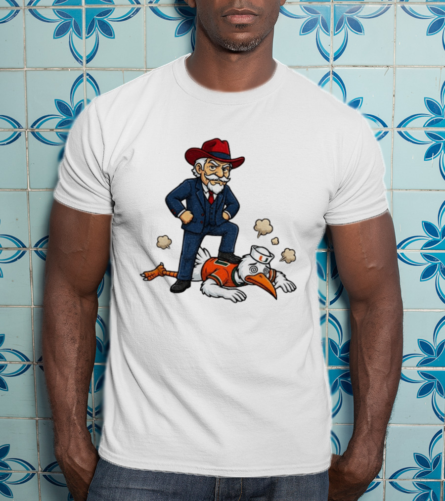 Ole Miss Rebels Vs Miami Hurricanes Mascot CFP Semifinal Victory T-Shirt