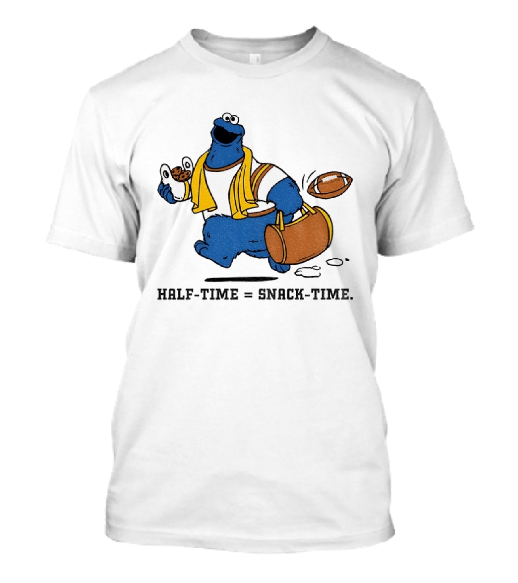 Cookie Monster Halftime Snack Time Football Fun T-Shirt