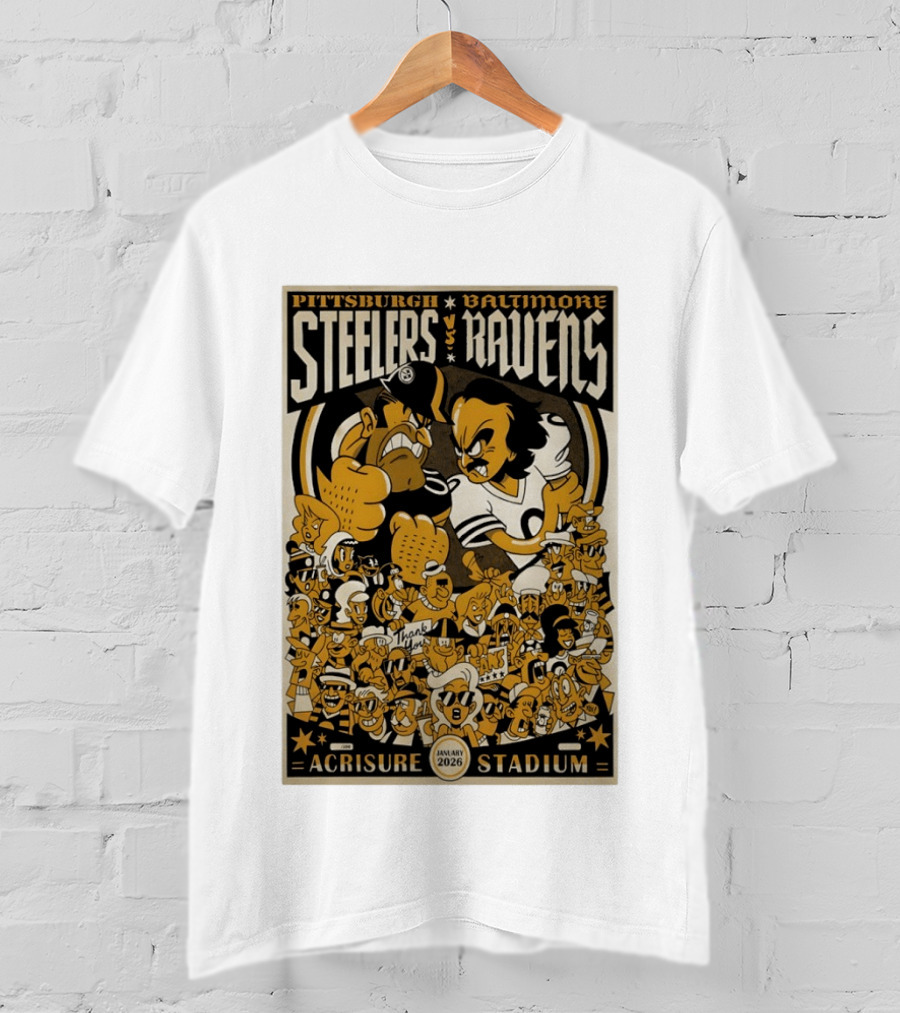 Pittsburgh Steelers Vs Baltimore Ravens January 2026 Acrisure Stadium T-Shirt
