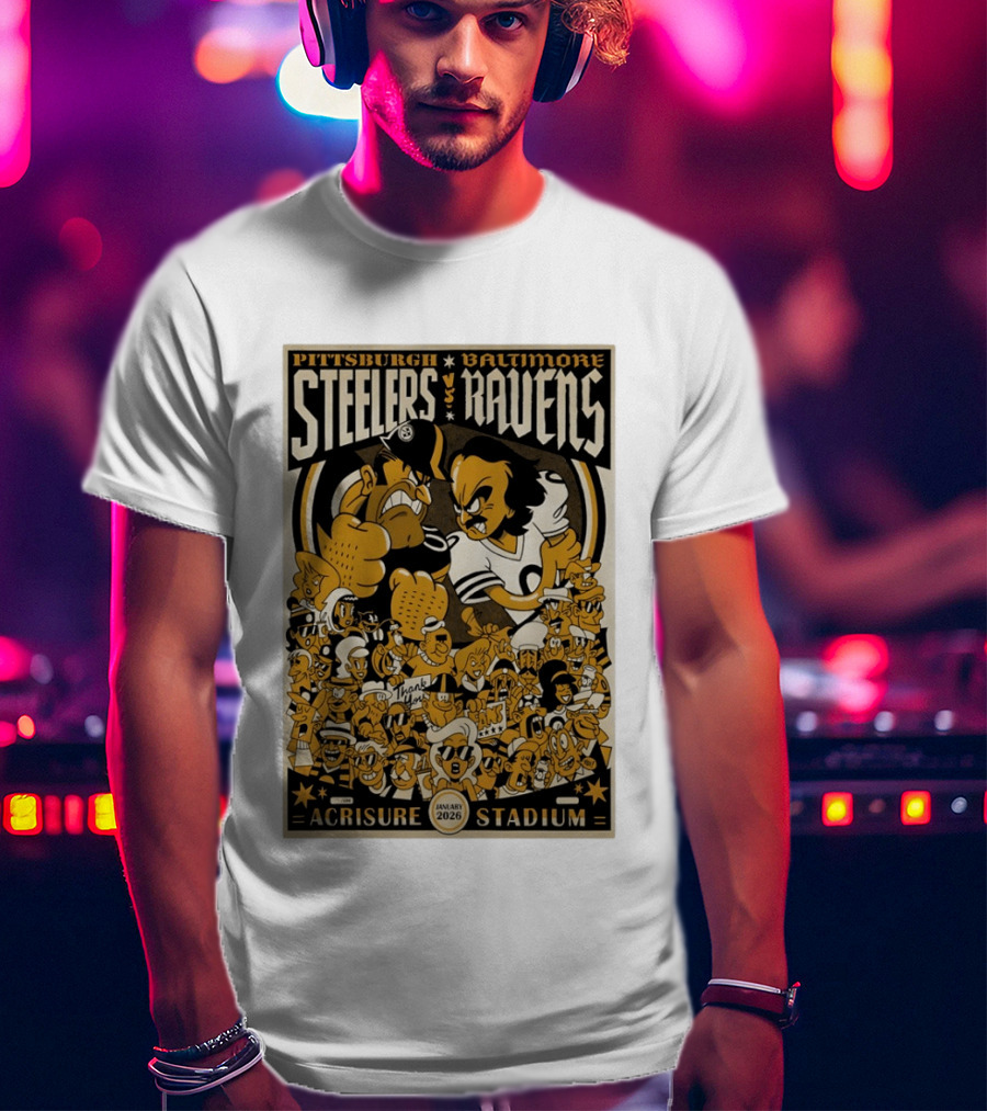 Pittsburgh Steelers Vs Baltimore Ravens January 2026 Acrisure Stadium T-Shirt