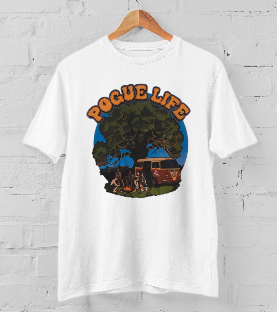 Pogue Life Camping Van Adventure Under Tree With Friends T-Shirt