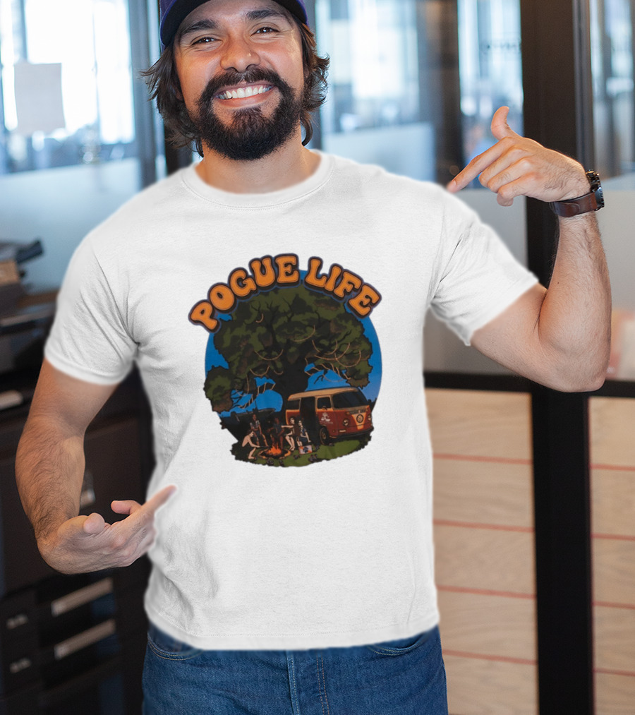 Pogue Life Camping Van Adventure Under Tree With Friends T-Shirt