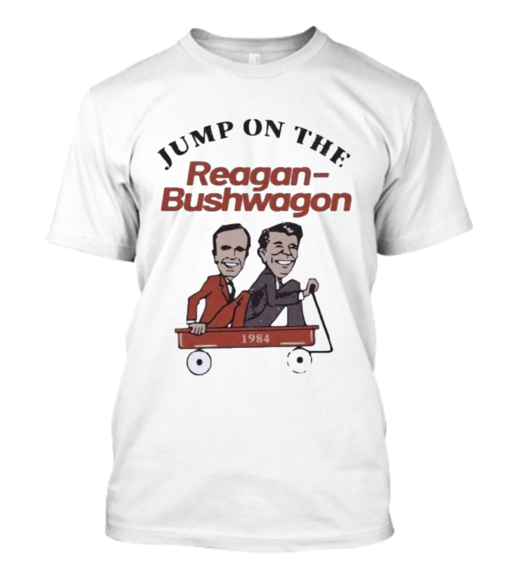 Jump On The Reagan Bushwagon 1984 Presidential Campaign T-Shirt