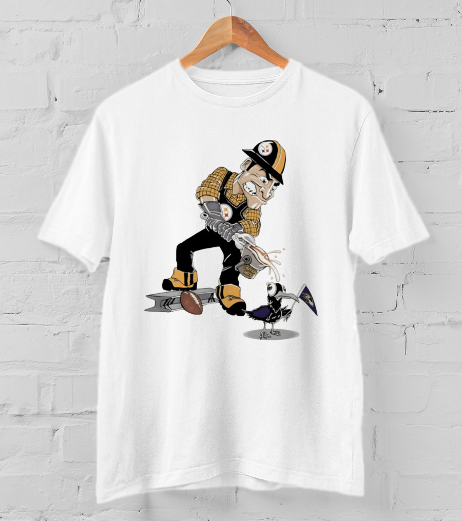 Steely McBeam Caution Hot Vs Baltimore Ravens Meme T-Shirt