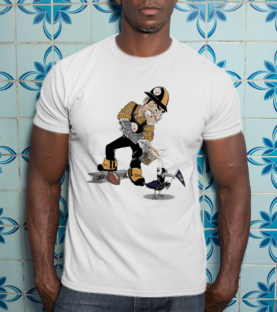 Steely McBeam Caution Hot Vs Baltimore Ravens Meme T-Shirt