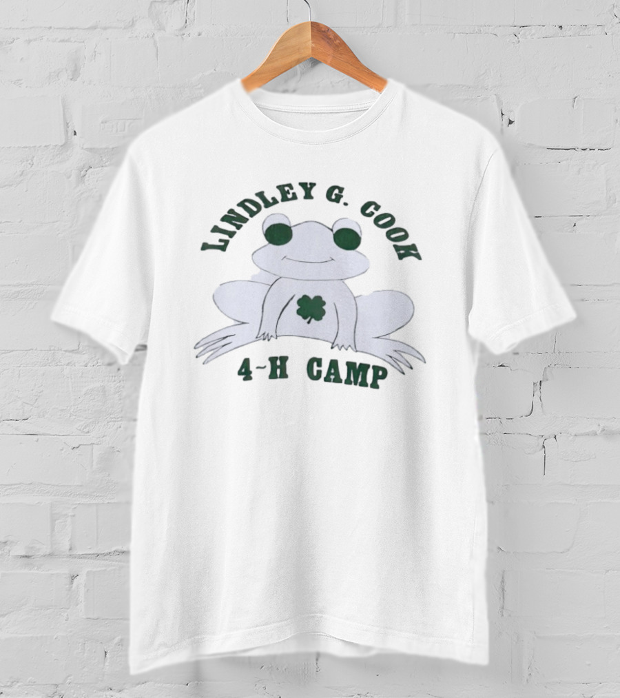 Lindley G Cook 4 H Camp Frog With Clover T-Shirt