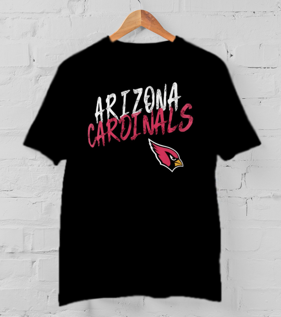 Arizona Cardinals Bold Text And Iconic NFL Bird T-Shirt