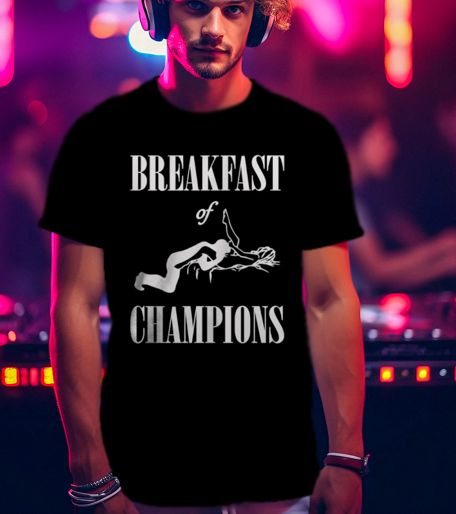 BREAKFAST OF CHAMPIONS Diving Athletic Humor T-Shirt