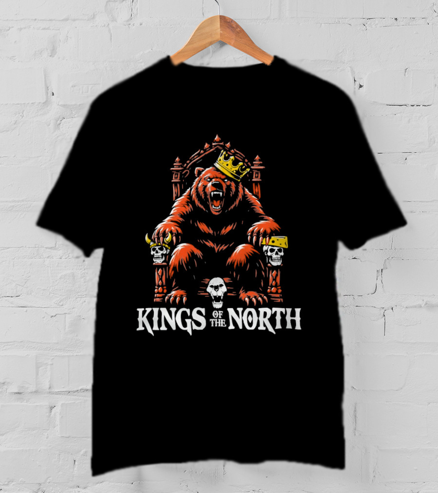 Chicago Bears Kings Of The North Bear Crowned Throne T-Shirt