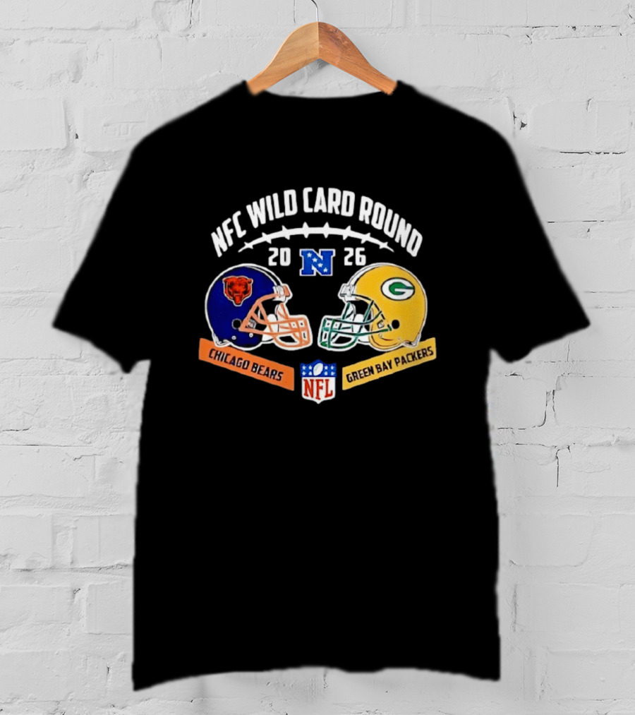 NFC Wild Card Round 2026 Chicago Bears Vs Green Bay Packers NFL Helmet Matchup T-Shirt