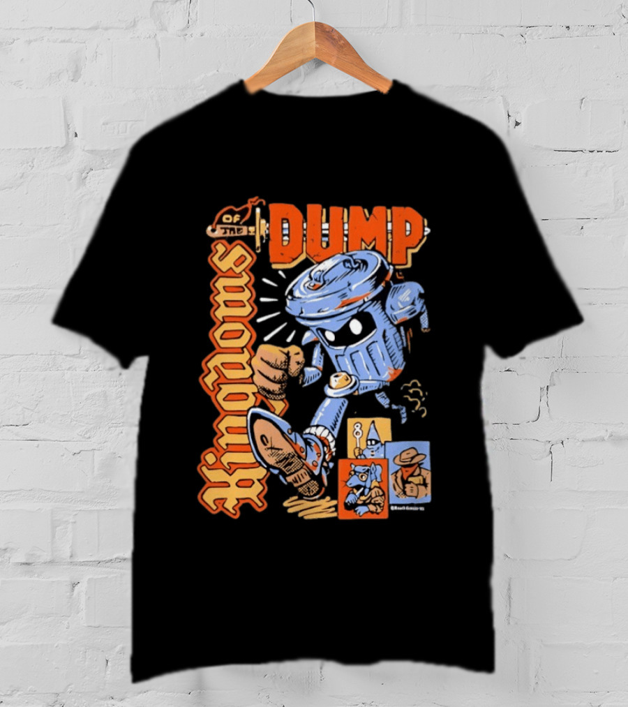Kingdoms Of The Dump Cartoon Trash Can Character Fighting Adventure T-Shirt