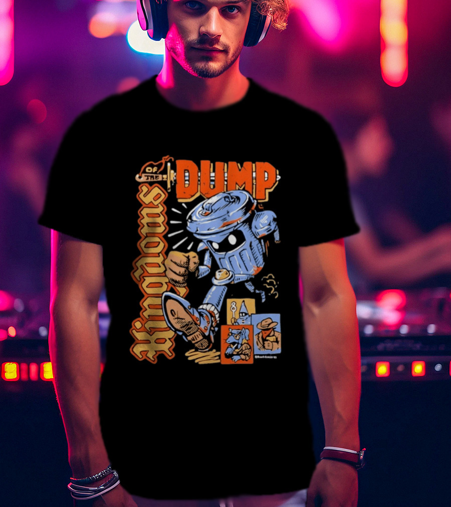 Kingdoms Of The Dump Cartoon Trash Can Character Fighting Adventure T-Shirt