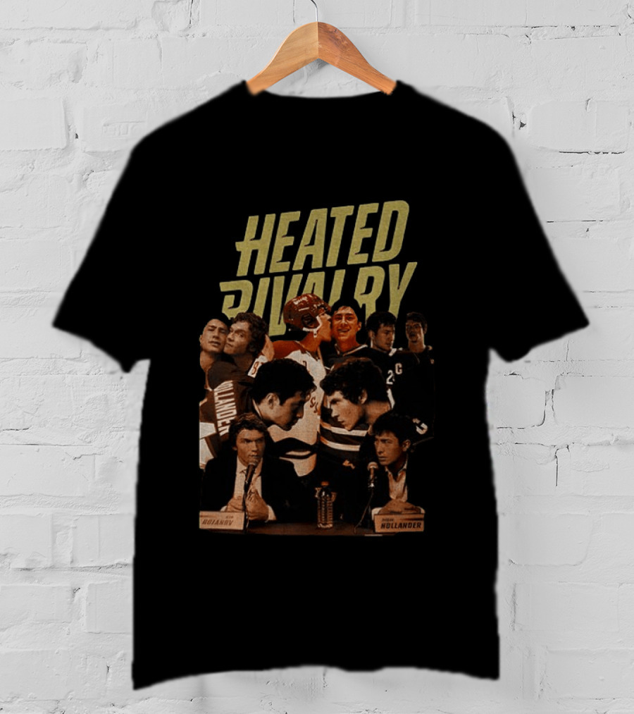 Heated Rivalry Shane Hollander Ilya Rozanov Vintage Hockey Scene T-Shirt