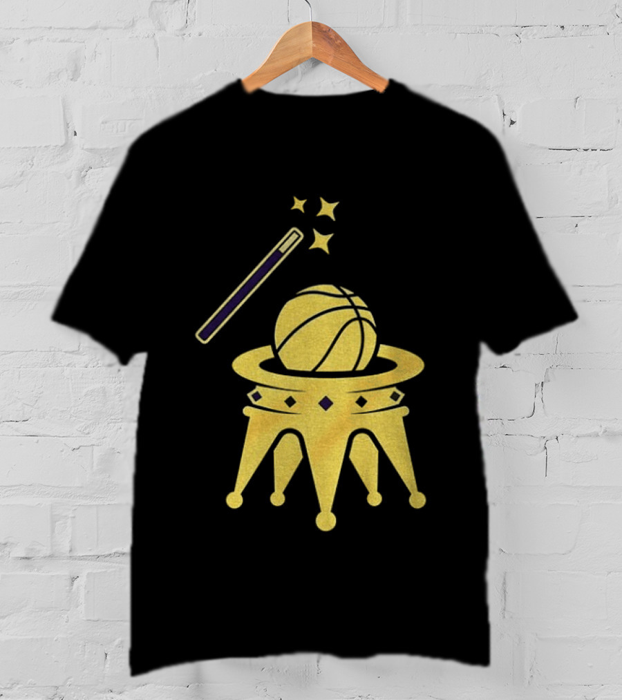 LeBron James Los Angeles Lakers Basketball King James Vintage Magic Wand Crown T-Shirt
